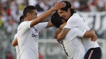 Colo Colo festeja el primer gol ante O&#039;Higgins.