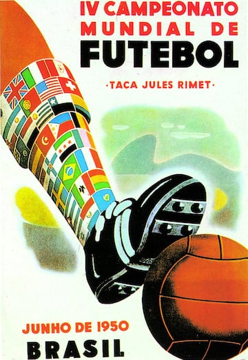 16/07/1950 Uruguay-Brasil. 
Cartel del Mundial de Brasil 1950.