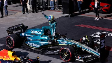 Fernando Alonso (Aston Martin AMR23). Interlagos, Brasil. F1 2023.