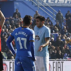 Primera parte loca en Getafe: una expulsión, tres minutos de VAR...