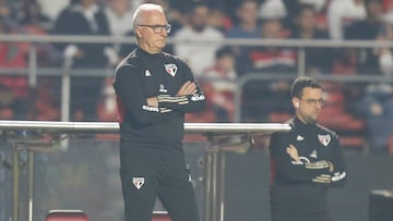 James y Dorival Júnior, jugador y técnico de Sao Paulo.