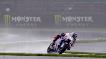 Silverstone (United Kingdom), 05/08/2023.- Alex Marquez, Spanish, Gresini Racing MotoGP Ducati during qualifying at the Motorcycling Grand Prix of Great Britain at the Silverstone race track, Britain, 5th August 2023. (Motociclismo, Ciclismo, Gran Bretaña, Reino Unido) EFE/EPA/TIM KEETON
