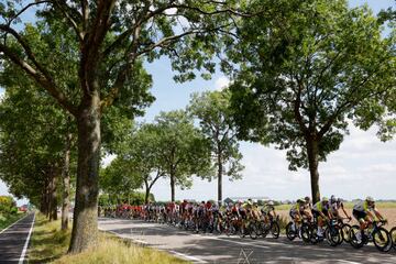El pelotón durante la tercera etapa de La Vuelta.