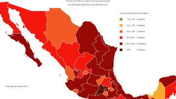 Mapa y casos de coronavirus en México por estados hoy 12 de agosto