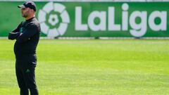 José Alberto, entrenador del Racing, en El Sardinero.