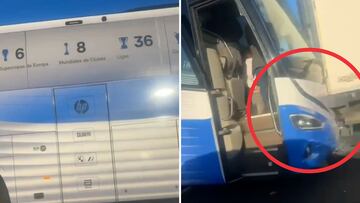 El nuevo autobús del Real Madrid sufre un accidente en plena M40 de Liverpool