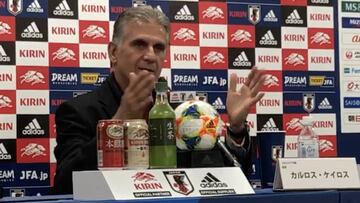 Queiroz en rueda de prensa tras su debut frente a Japón