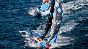 The Ocean Race 2022-23 - 13 June 2023. IMOCA In-Port Race in The Hague, Netherlands. 11th Hour Racing Team and Team Malizia.