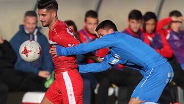 Partido entre el Atlético Pinto y el Getafe B, del Grupo VII de Tercera División.