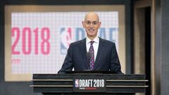 Adam Silver, durante el draft de 2018.