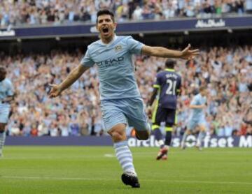 Sergio Agüero, noveno en el ránking, tiene un 1,46% de ventas de camisetas con Manchester City.