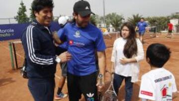 Massú inauguró su academia de tenis acompañado por Zamorano