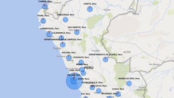 Mapa de casos por coronavirus por departamento en Perú: hoy, 18 de abril