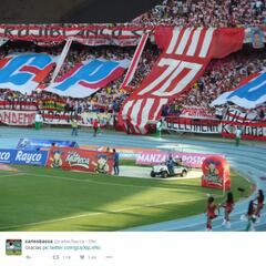 Bacca agradece el homenaje de la hinchada del Junior