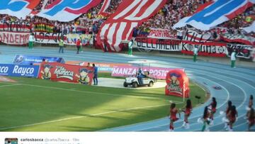 Bacca agradece el homenaje de la hinchada del Junior