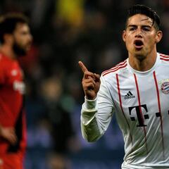 Gol de James, entre los mejores de los latinos en la Bundesliga