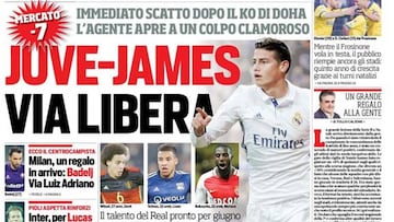 La Juventus mueve ficha por James: "vía libre" para su fichaje