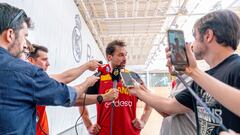 Sergio Llull, base de la Selección, en la rueda de prensa posterior al entrenamiento de España.