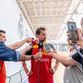 Sergio Llull, base de la Selección, en la rueda de prensa posterior al entrenamiento de España.