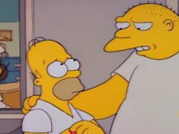 Temporada 3, capítulo 36, "Stark Raving Dad". Homer es internado en un manicomio y allí coincide con Leon Kompowsky, un interno que se cree Michael Jackson y al que Homer no le quita la razón. 