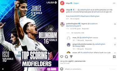 James Rodríguez and Isco are ‘legends’ in Jude Bellingham’s eyes