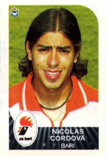 2004: Nicolás Córdova con 8 goles en Bari (Italia).