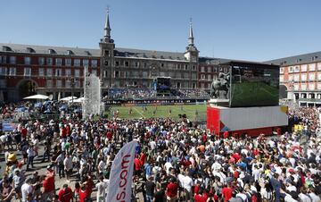 Ambiente de Champions en las calles de Madrid