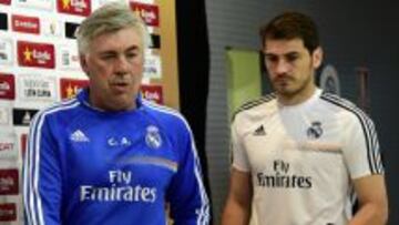 Carlo Ancelotti e Iker Casillas