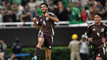 Raul Jimenez celebrates his goal 1-0 of Mexico during the game international friendly between Mexican National team (Mexico) and United States (USA) at Akron Stadium, on October 15, 2024, Guadalajara, Jalisco, Mexico.