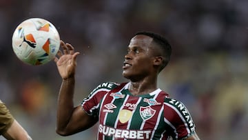 Soccer Football - Copa Libertadores - Group A - Fluminense v Colo Colo - Estadio Maracana, Rio de Janeiro, Brazil - April 9, 2024 Fluminense's Jhon Arias in action REUTERS/Ricardo Moraes