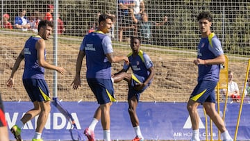 Ruggeri, Pubill y Cardoso, en el entrenamiento