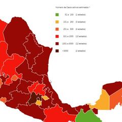 Mapa y casos de coronavirus en México por estados hoy 10 de septiembre