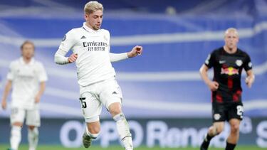 Federico Valverde, en el partido ante el RB Leipzig.