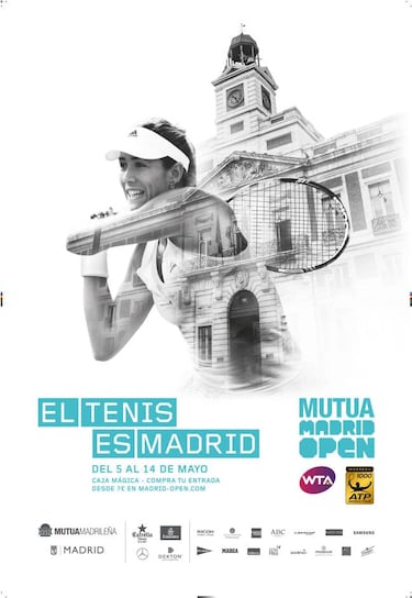 Nadal y Garbiñe, imagen en las calles del Mutua Madrid Open