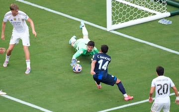 El portero belga tuvo una actuacin destacada en el partido contra el Pachuca.