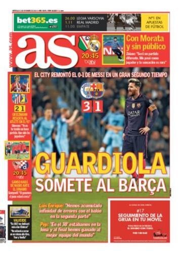 Las portadas de AS de noviembre