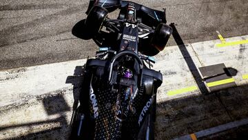 44 HAMILTON Lewis (gbr), Mercedes AMG F1 GP W11 Hybrid EQ Power+, action during the Formula 1 Aramco Gran Premio De Espana 2020, Spanish Grand Prix, from August 14 to 16, 2020 on the Circuit de Barcelona-Catalunya, in Montmelo, near Barcelona, Spain - Photo DPPI
Xavi Bonilla / DPPI / AFP7
14/08/2020 ONLY FOR USE IN SPAIN