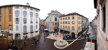 Centro de Brgamo, zona por donde reside el tcnico de la Atalanta, Gian Piero Gasperini.