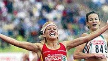 <b>TRIUNFADORA.</B> Marta Domínguez, oro en los Europeos de Múnich.