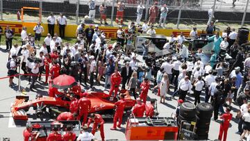 F1 - CANADA GRAND PRIX 2019
05 VETTEL Sebastian (ger), Scuderia Ferrari SF90, starting grid, grille de depart, during the 2019 Formula One World Championship, Grand Prix of Canada from June 6 to 9 in Montreal - Photo DPPI
09/06/2019
