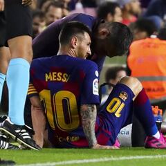 79 días casi parado pesan mucho en Messi