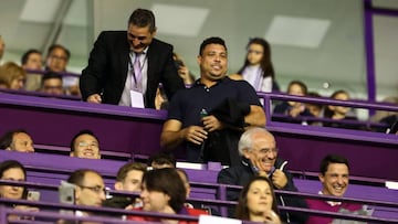 Ronaldo en el palco del Valladolid.