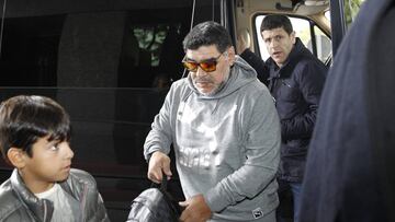 13/02/17 LLEGADA DE DIEGO ARMANDO MARADONA A MADRID PARA VER EL PARTIDO DE CHAMPIONS LEAGUE QUE ENFRENTA AL REAL MADRID Y AL NAPOLES