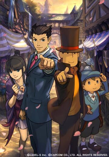 Ilustración - El Profesor Layton vs. Phoenix Wright: Ace Attorney (3DS)