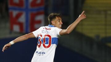 Futbol, Universidad Catolica vs Nublense
Final, Campeonato Supercopa 2021
El jugador de Universidad Catolica Diego Valencia, celebra su gol contra Nublense durante el partido Final de la Supercopa 2021disputado en el estadio Bicentenario Ester Roa Rebol
