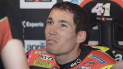 MISANO ADRIATICO, ITALY - SEPTEMBER 13: Aleix Espargaro of Spain and Aprilia Racing Team Gresini looks on in box during the MotoGp of San Marino - Free Practice at Misano World Circuit on September 13, 2019 in Misano Adriatico, Italy. (Photo by Mirco Lazz