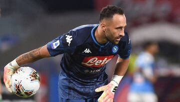 David Ospina durante un partido con el Napoli.