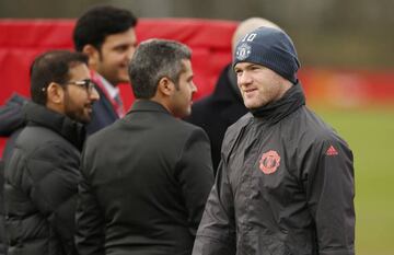 Manchester United's Wayne Rooney during training