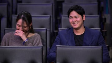 Atención a la reacción viral de Ohtani al aparecer en las pantallas de la NBA