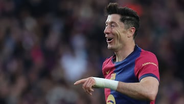 Robert Lewandowski celebra un gol